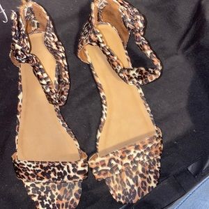 Leopard sandals size 8